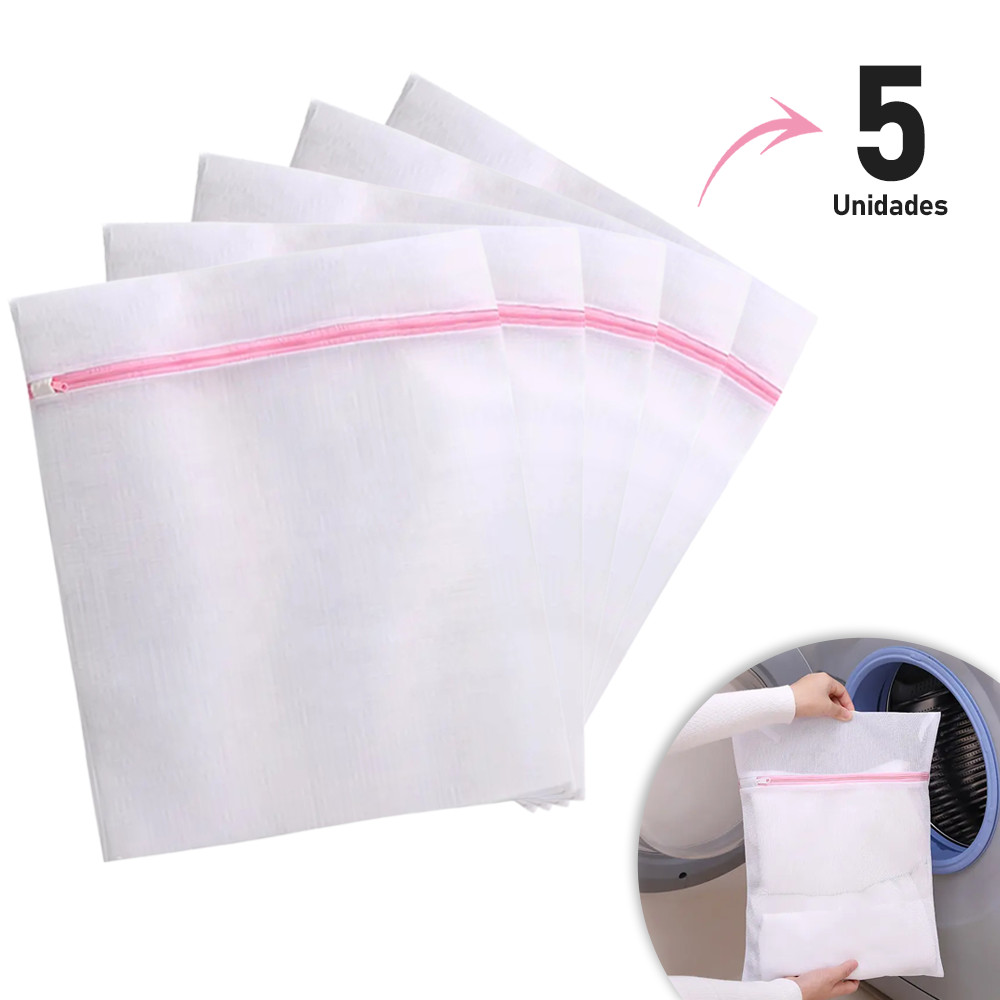 Kit Sacos Saquinho de Lavar Roupas Protetor De Roupa Delicada Íntima ...