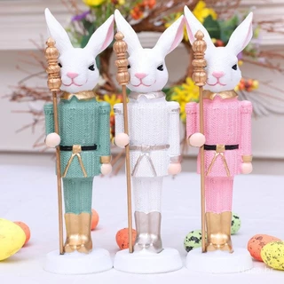 Decorações de Páscoa, enfeites de coelho de resina bonito do cetro, suprimentos de férias criativos