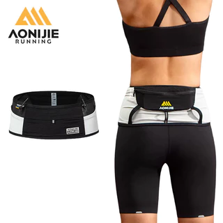 AONIJIE W8121 Saco Elástico Esportivo De Cintura Corrida De Engraçado Maratona De Número De Cinto De Bolso