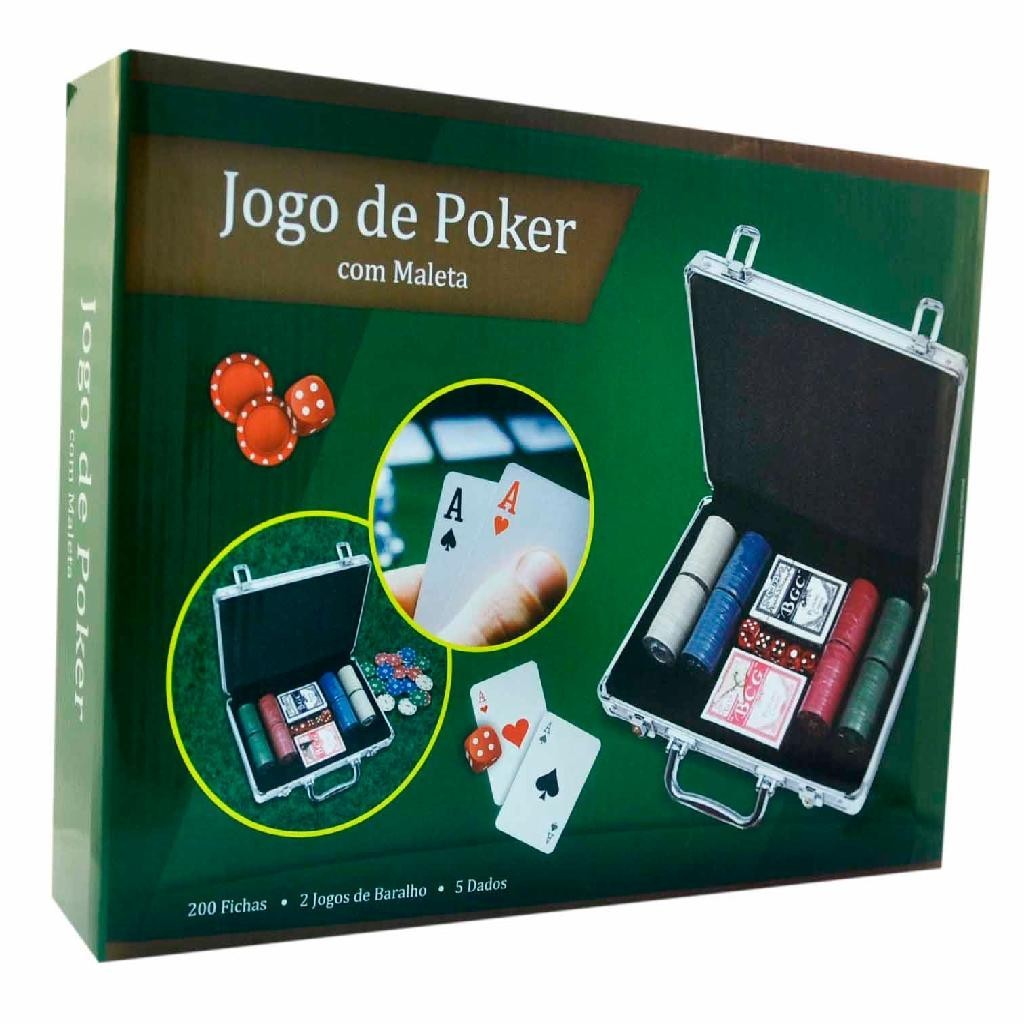 Jogo de Poker Oficial Completo Maleta Alumínio Casino Semi Profissional ...