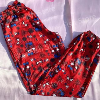 2024 Novo Sanrio Hello Kitty Pijamas Calças Ar Condicionado De Moda Kawaii Anime Casuais