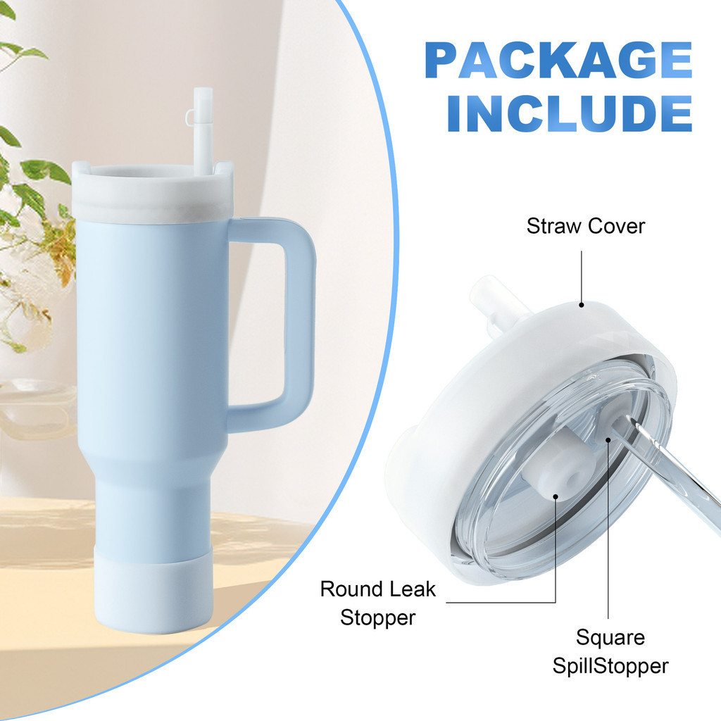 Tampa De Silicone À Prova De Derramamento Para Stanley Cup 2.0 40oz/30oz , Conjunto De Tampas , Acessórios Tumbler
