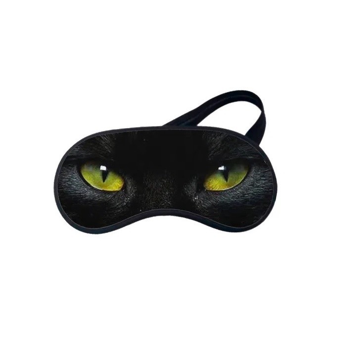 Mascara De Dormir Tapa Olho Pet Gato Cat Preto Olhos LC | Shopee Brasil