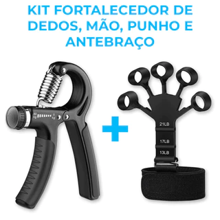 Kit 2 Hand Grip Flexor De Punho Ajustável Exercício Para Mãos Mola Treinar Antebraço