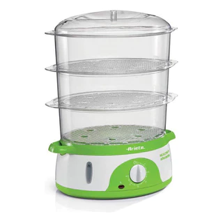 Panela a Vapor eletrica com temporizador 60" 3 cestos 800 Watts 9 litros