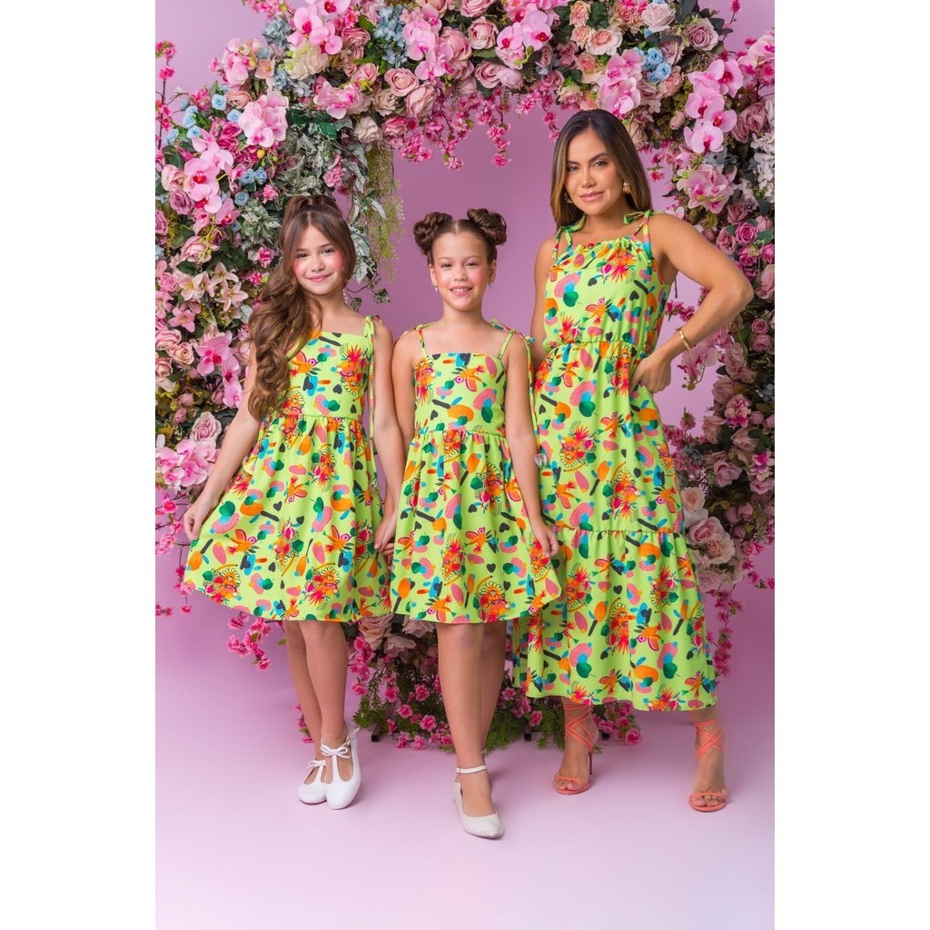 Vestidos Infantis Vestido De Mae E Filha Iguais Tal Mae Tal Filha