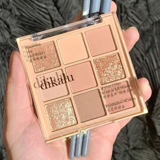 Paleta de nove cores Sombra Perolada Sombra Perolada Mate 9 Cores Caixa de maquiagem