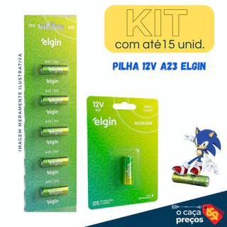 Kit Pilha Bateria A23 12v Elgin Controle Portão Alarme