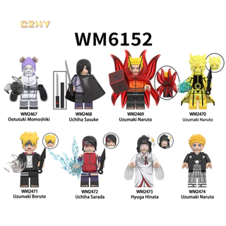 Anime Uchiha Sasuke Boruto Sarada Mini Building Blocks Brinquedos Educativos Para Crianças WM6152