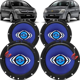 Kit Alto Falantes Dianteiros e Traseiros Chevrolet Meriva 2002 até 2012 - Hurricane Class 520w em Oferta na Shopee