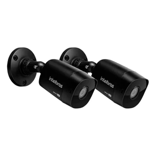 Kit 2 Câmeras Intelbras VHD 1230 B Full HD 1080p Bullet Black G7 Visão Noturna 30m IP67