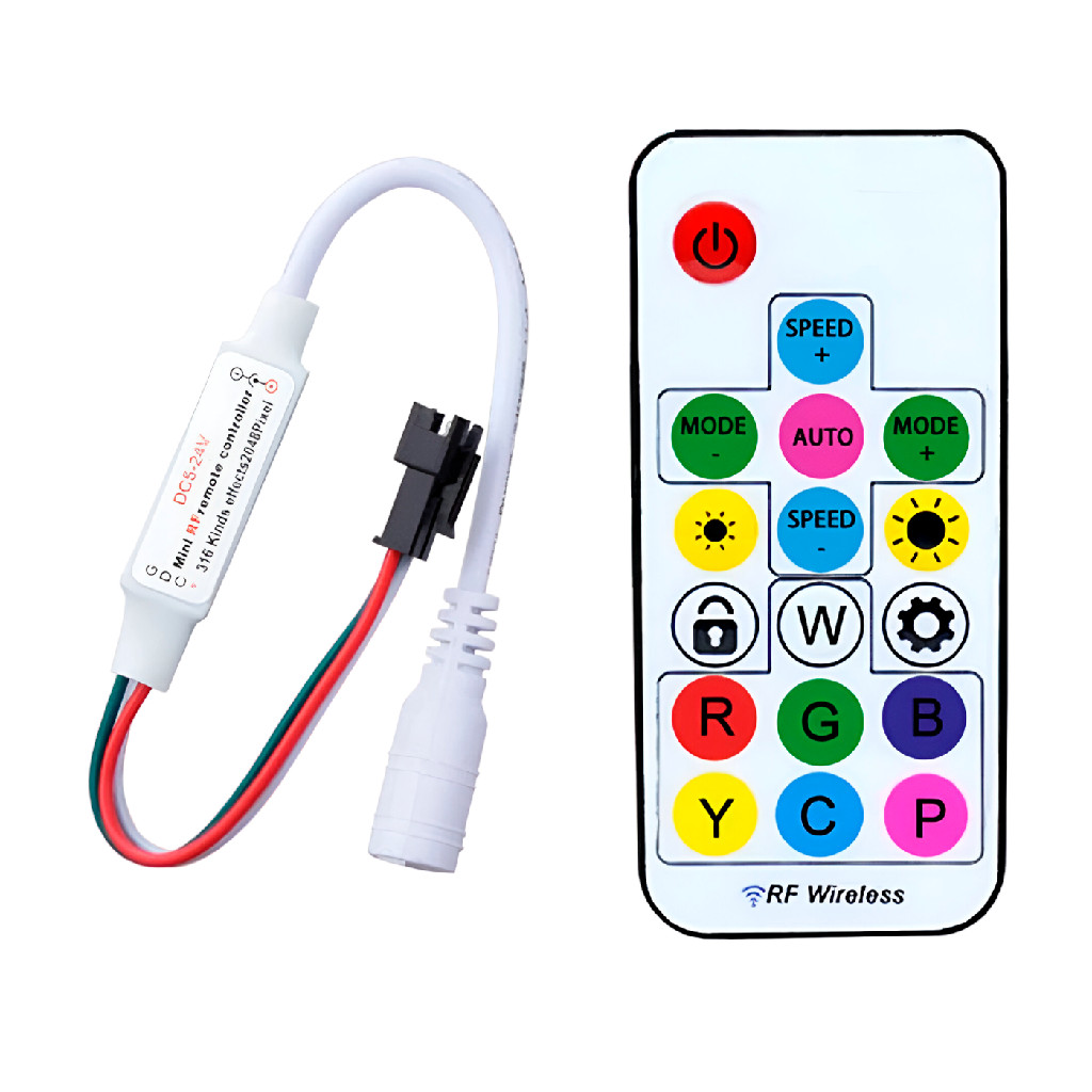 Central De Led Com Controle Digital Fita Led Rgb 2811/2812 | Shopee Brasil