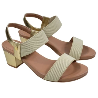 SANDALIA FEMININA USAFLEX Y8204043 /BEGE TEXTURIZADO em Oferta na Shopee