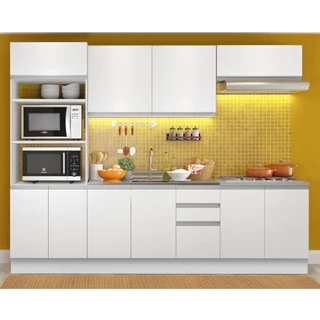 Cozinha Completa Madesa Viena 10 Portas 3 Gavetas (Sem Tampo e Pia) em Oferta na Shopee