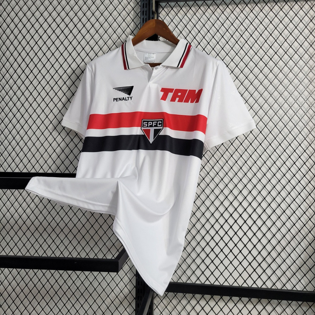 93-94 retro São Paulo CAFU Camiseta De Futebol Vintage De Alta Qualidade  Para Casa Personalizada Jersey 1993 1994