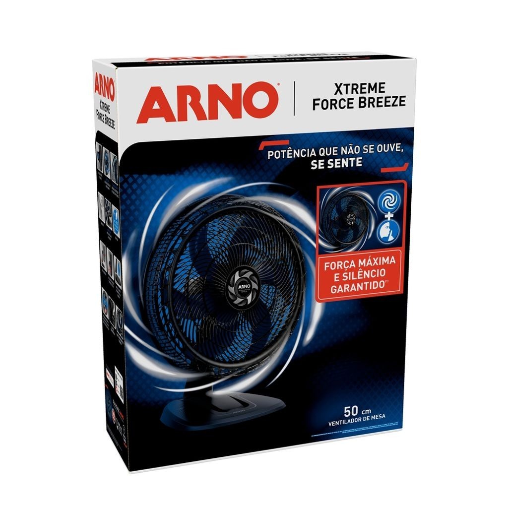 Ventilador de Mesa Arno Xtreme Force Breeze 6 Pás VB50 - 50cm 127V