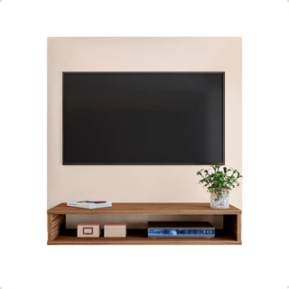 Suporte Painel Tv Quarto Sala Painel Prateleira Até 32 Polegadas Off/ freijó