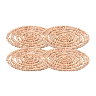 Conjunto 4 Porta Copos De Fibra Natural Palm 10- Lyor
