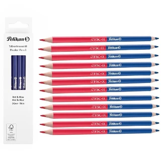 Lápis Bicolor Azul/Vermelho Pelikan Cx C/12