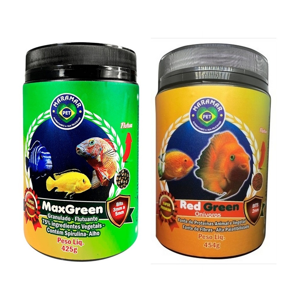 Ração Super Premium Max Green 425g + Red Green 454g - Maramar | Shopee ...
