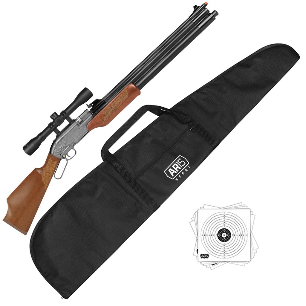 Sumatra Pcp 5.5 Carabina Rossi Madeira 500cc +Luneta 4x32 | Shopee Brasil
