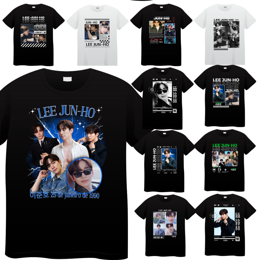Camiseta Lee Junho Algodão Dorama Sorriso Real Kpop Lee Jun-ho