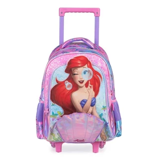 Mochila Escolar Feminina Com 2 Rodinhas Ariel Premium Rosa