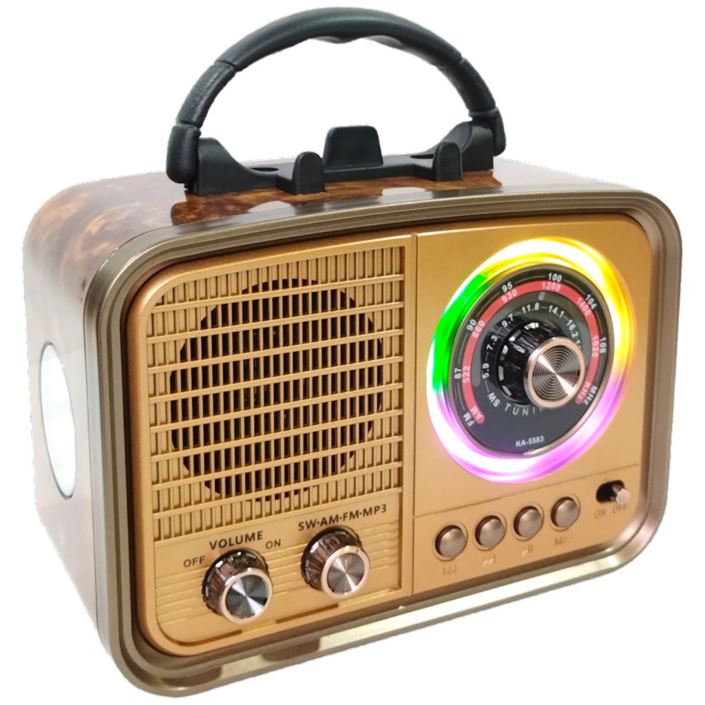 Rádio Retro Vintage Bluetooth Antigo Am Fm Sd Mp3 Led Rgb | Shopee Brasil