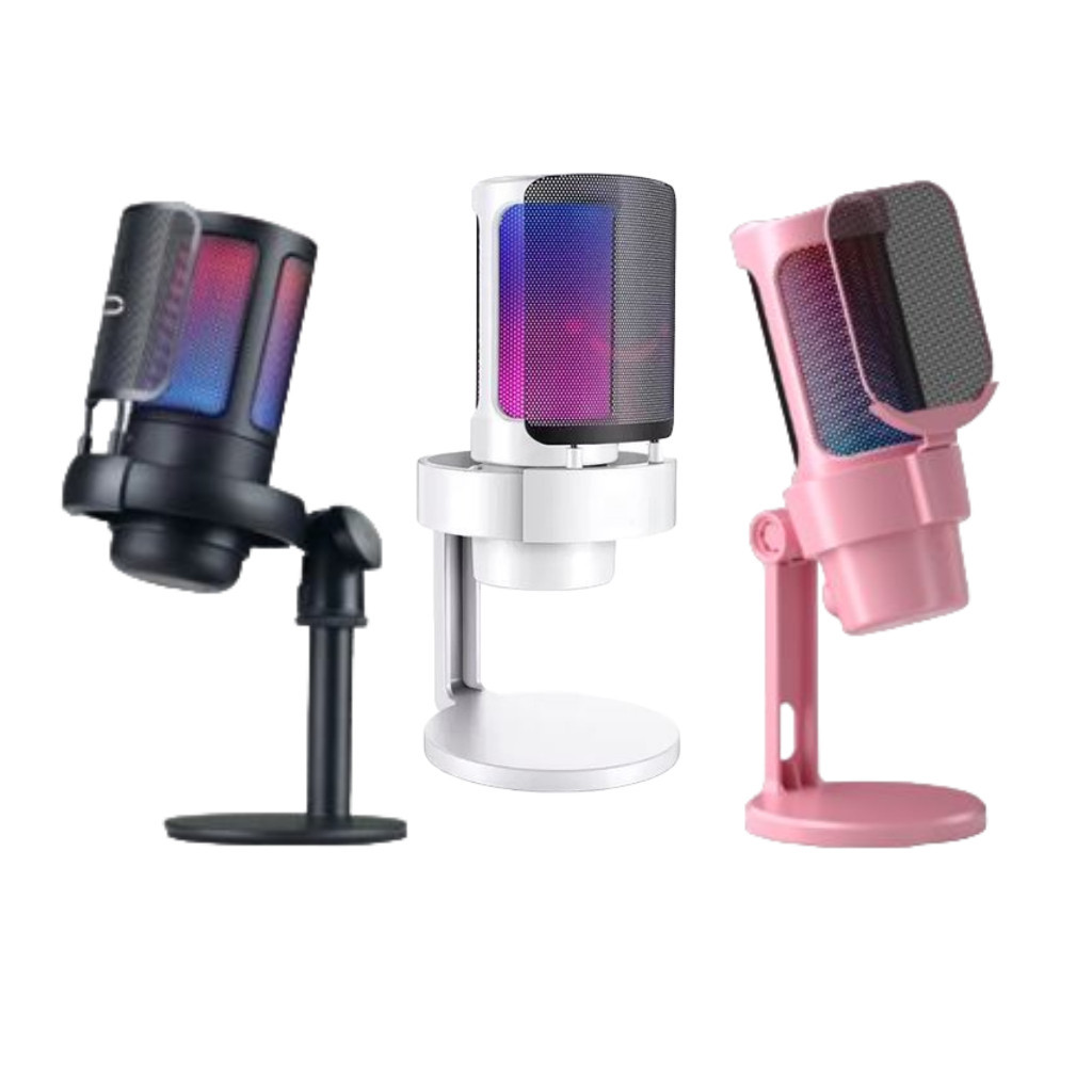Microfone Sortido RGB Gamer Para Jogos Strimers Podcast Com Ajuste Do ...