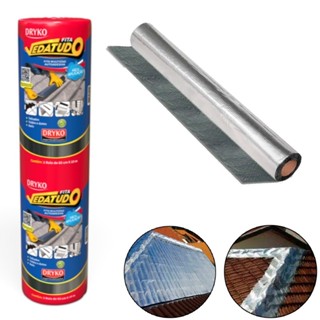 Fita manta asfáltica auto adesiva aluminizada multiuso 60 cm x 10 m - Vedatudo