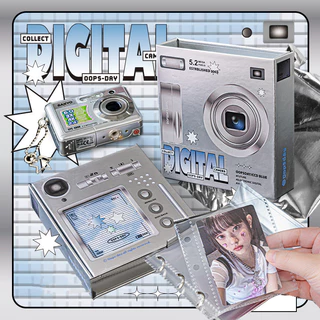 Y2K Retro Camera Cover Album 40 Slots 3 Polegadas Álbum Fotográfico Magnético De Folha Solta De Ídolos Coleção De Livros Lomo Card Holder Storage