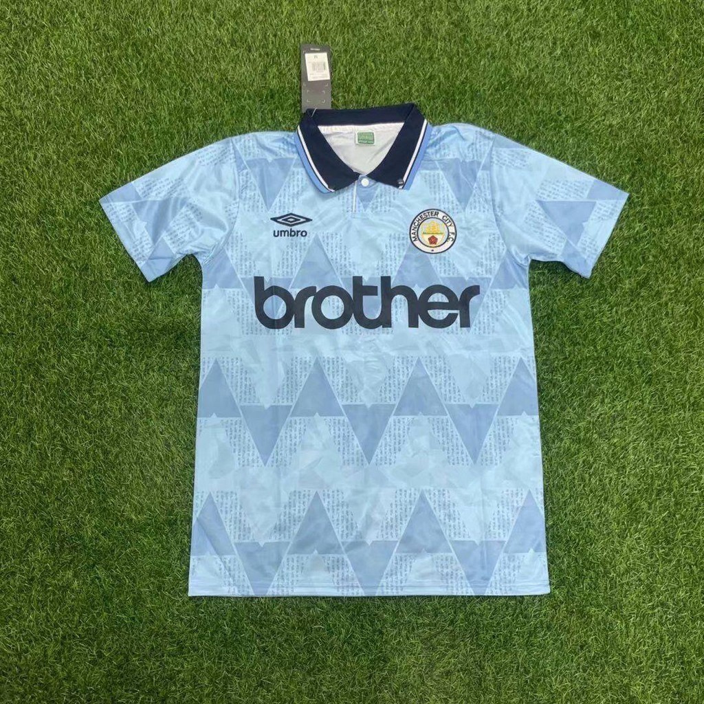 Manchester City camisa de futebol retro 88-90 - Escorrega o Preço