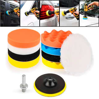 Kit Polimento Automotivo 11pçs Boinas Para Furadeira Parafusadeira 3 Polegadas  5 Polegadas 6 Polegadas 7 Polegadas em Oferta na Shopee