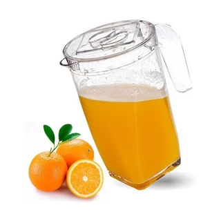 Jarra de Suco 2 Litros Acrilico Cristal Para Água Refresco com Bico e Tampa Super Oferta