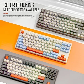 M87 Teclado Mecânico Sem Fio , 2.4G Modo Duplo 87 De Jogo Keybaord Retroiluminado RGB Para Windows PC Laptop Game