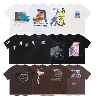 T Travis Scott Cactus Jack Cactus Jack Espuma Impressão Camiseta manga curta com gola redonda