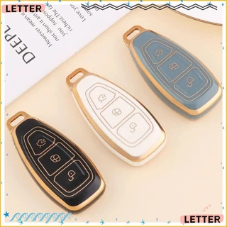 LETTER Carro Key , Soft TPU Skin Remote Fashion Porta-Chaves Protetor De Capa De Proteção Total Para Ford/Fiesta/Focus 3 4/Mondeo/Kuga