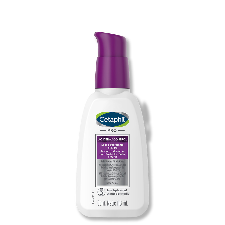 Cetaphil Pro AC Dermacontrol loção hidratante com FPS30 pele oleosa ...