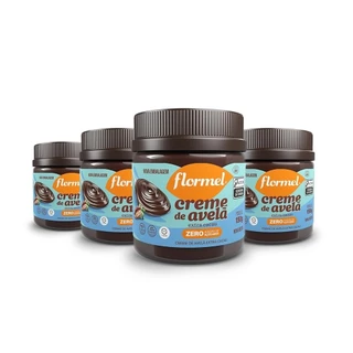 Kit Creme De Avela Extra Cacau Flormel Zero Açúcar 150G Com 4 Unidades