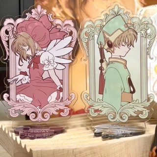 Captor De Cartão Sakura Anime Acrílico Suporte Ri Syaoran Kinomoto Acessórios De Exibição De Mesa Dos Desenhos Animados 