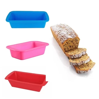 Forma Retangular de Pão em Silicone Torta Pudim Bolo Inglês Sobremesas Culinária