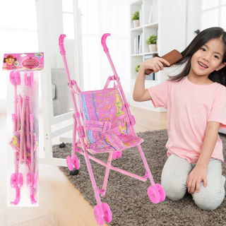 Carrinho De Boneca Brinquedos Bebê Menina Infantil Luxo Passeio