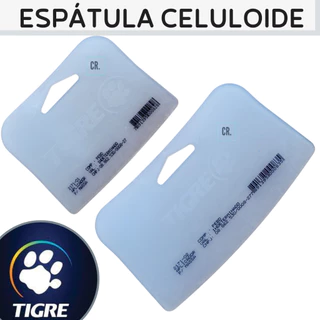 Aplicador de Massa Celuloide Espátula de Silicone Tigre Pequena e Grande
