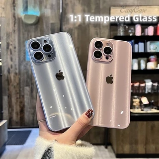 Capa para telefone colorida iPhone Adequado para 14 12 13 11 Pro Max Câmera à prova de choque 14 max14 Plus 13 Pro 14 Pro Aurora Vidro Brilhante