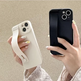 Para IPhone 11 12ProMax Absorção De Choque Resistente A Quedas X XR XS Max 14 IPhone7Plus 8Plus15 ProMax Soft 13 Pulseira Simples Preta E Branca 12Pro
