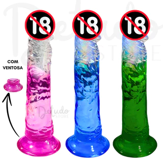 Prótese Pênis Ventosa Grande Grosso com Veias Realístico Gostoso Maciço Pele 19 X 4cm Dildo Pau Pinto de Borracha Silicone Consolo Realista Penetrável Sex Shop