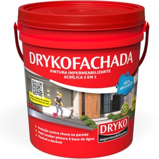 Impermeabilizante líquido 18 litros 3 em 1 para fachadas - DRYKOFACHADA - Dryko