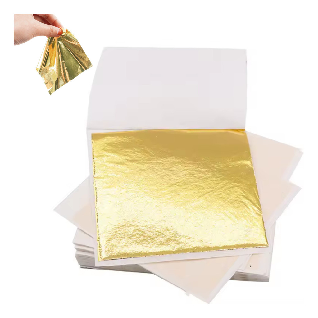 Folhas De Ouro Para Artesanato Restauração Decoração Kit 100 | Shopee ...