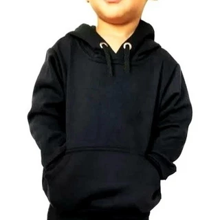 Kit 2 Moletons Infantil menino menina Blusa Frio Canguru Bolso Capuz Liso