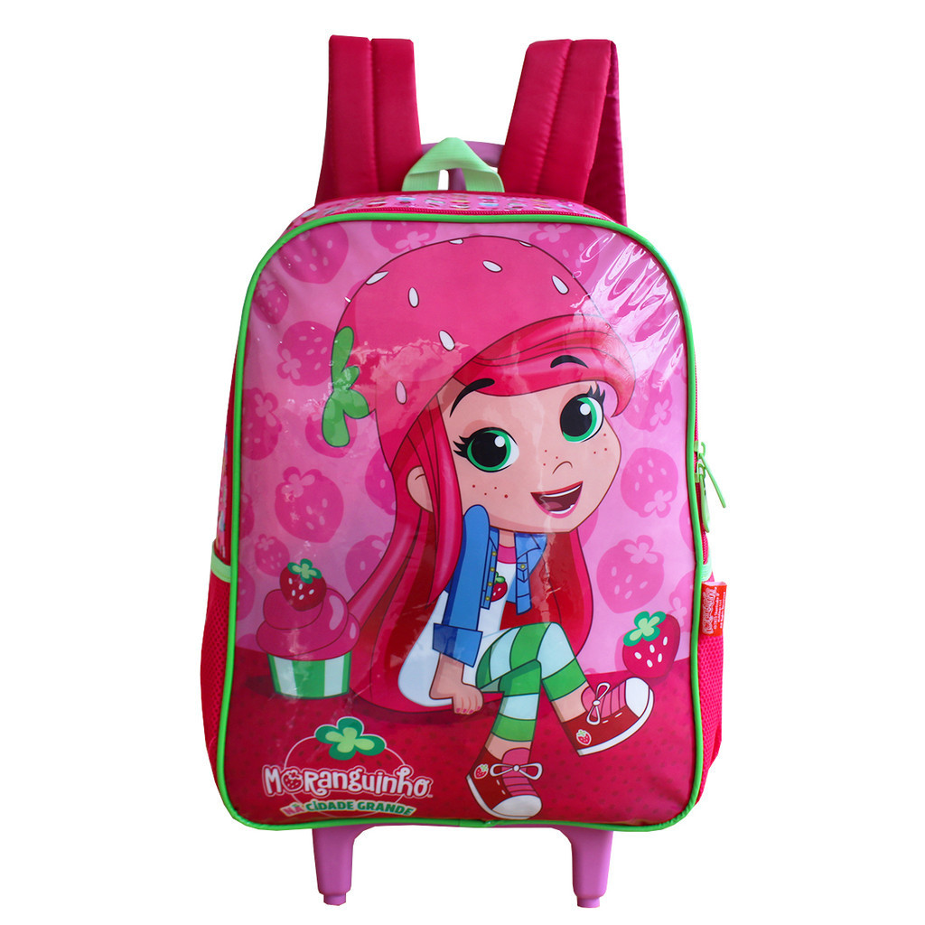 Mochila Escolar De Rodinhas Infantil Juvenil Da Moranguinho | Shopee Brasil